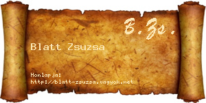 Blatt Zsuzsa névjegykártya